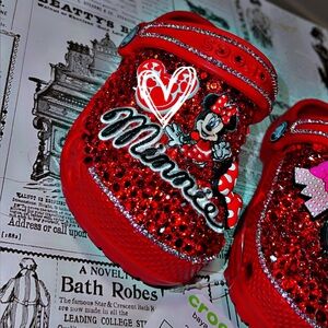 CROCS Kids Red Minnie Mouse Shoes